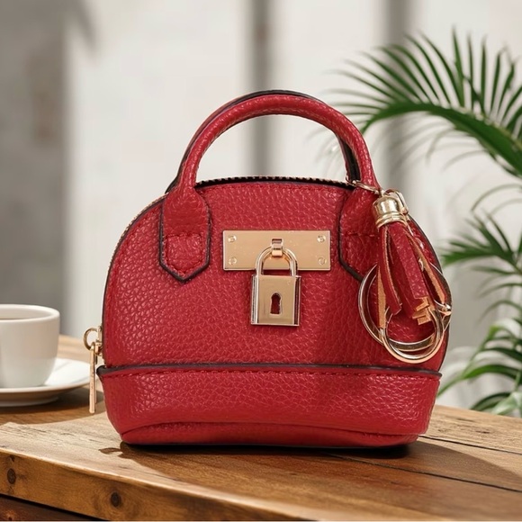 Accessories - New red purse keychain charm bag